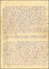 Carta de Miguel Hernández a Carlos Fenoll. Madrid, mayo de 1936