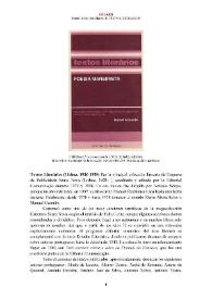Textos Literários [colección de Empresa de Publicidade Seara Nova - Editorial Comunicação] (Lisboa, 1936-1998) [Semblanza]