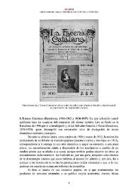 L’Escena Catalana [colección teatral] (Barcelona, 1906-1913 y 1918-1937) [Semblanza]