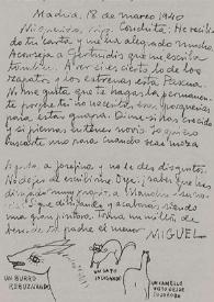 Carta de Miguel Hernández a su cuñada Conchita. Madrid, 18 de marzo de 1940
