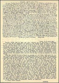 Carta de Miguel Hernández a Carlos Rodríguez Spiteri y Vicente Aleixandre. Ocaña, 29 de abril de 1941
