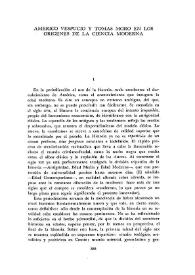Américo Vespucio y Tomás Moro en los orígenes de la ciencia moderna