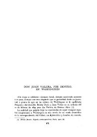 Don Juan Valera, por dentro, en Washington