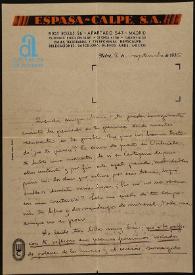 Carta de Miguel Hernández a María Cegarra. Madrid, 7 de septiembre de 1935