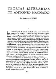 Teorías literarias de Antonio Machado
