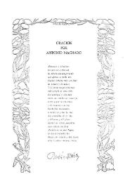 Oración por Antonio Machado 