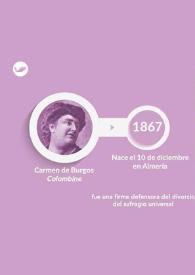 Cronología de Carmen de Burgos