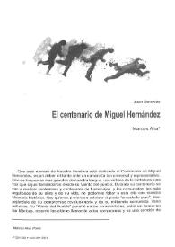 El centenario de Miguel Hernández