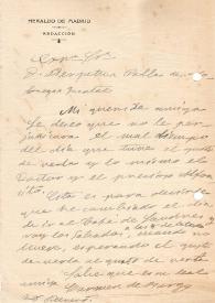 Carta de Carmen de Burgos a Perpétua Nóbrega-Quintal. Madrid, 25 de febrero de 1920