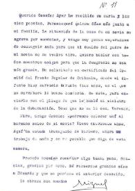 Carta de Miguel Hernández a José María de Cossío. [Orihuela (Alicante), 3 de septiembre de 1936]