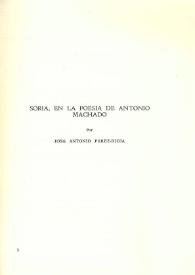 Soria, en la poesía de Antonio Machado