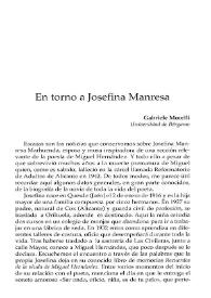 En torno a Josefina Manresa
