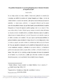Por palabra interpuesta: la censura franquista ante Antonio Machado de la poesía social