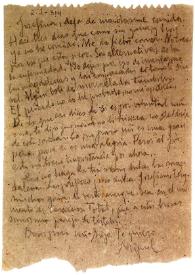 Carta de Miguel Hernández a Josefina Manresa. [Alicante. Reformatorio de Adultos, 1942]