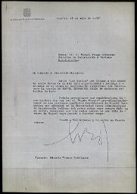 Carta de Eduardo Blanco Rodríguez a Manuel Fraga Iribarne (Ministro de Información y Turismo). Madrid, 18 de mayo de 1967
