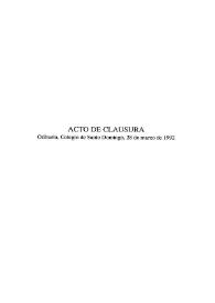 Miguel Hernández, cincuenta años después : actas del I Congreso Internacional. Alicante, Elche, Orihuela, marzo de 1992. Acto de clausura