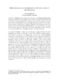 Bibliografía de la hagiografía española áurea y dieciochesca 