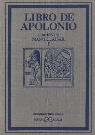 Libro de Apolonio. Vol. I: Estudios