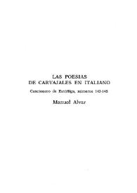 Las poesías de Carvajales en italiano
