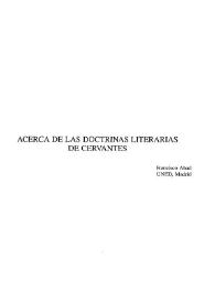 Acerca de las doctrinas literarias de Cervantes