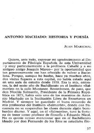 Antonio Machado: historia y poesía