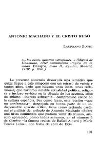 Antonio Machado y el Cristo ruso