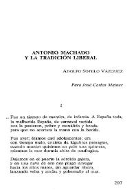 Antonio Machado y la tradición liberal