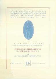 Personajes literarios de la España de Felipe II