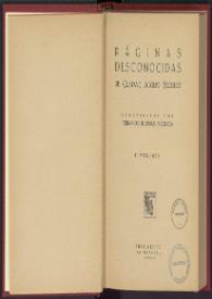 Páginas desconocidas de Gustavo Adolfo Bécquer. Volumen II