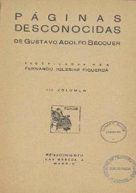 Páginas desconocidas de Gustavo Adolfo Bécquer. Volumen III