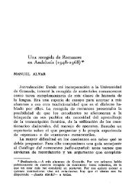 Una recogida de romances en Andalucía : (1948-1968)