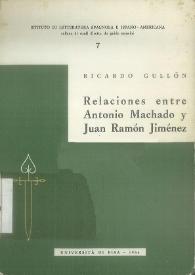Relaciones entre Antonio Machado y Juan Ramón Jiménez