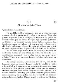 Cartas de Machado y Juan Ramón