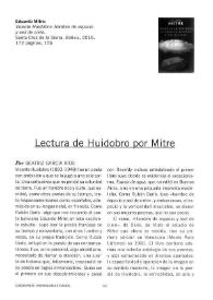 Lectura de Huidobro por Mitre