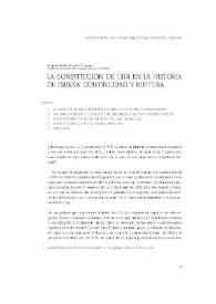 La Constitución de 1978 en la historia de España: continuidad y ruptura 