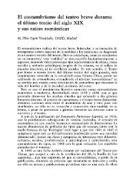 El costumbrismo del teatro breve durante el último tercio del siglo XIX y sus raíces románticas 