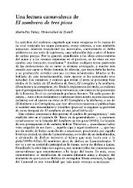 Una lectura carnavalesca de 'El sombrero de tres picos'