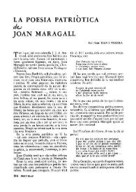 La poesia patriótica de Joan Maragall