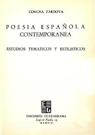 Poesía española contemporánea : estudios temáticos y estilísticos 