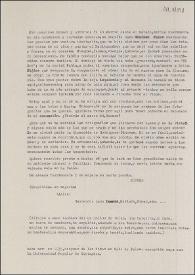 Transcripción de Carta de Miguel Hernández a Carmen Conde y Antonio Oliver Belmás. [Madrid, 1935?]