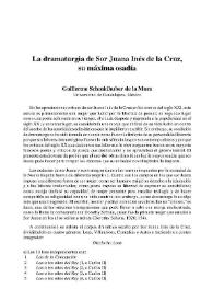 La dramaturgia de Sor Juana Inés de la Cruz, su máxima osadía