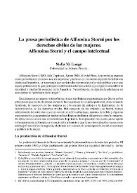 La prosa periodística de Alfonsina Storni por los derechos civiles de las mujeres. Alfonsina Storni y el campo intelectual

