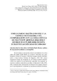 Emilia Pardo Bazán (1851-1921) y la crítica victoriana: una comparación con la obra crítica de Matthew Arnold (1822-1888) y George Eliot (1819-1880) escrita durante las décadas de 1850-1860 