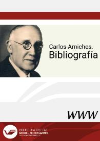 Carlos Arniches. Bibliografía
