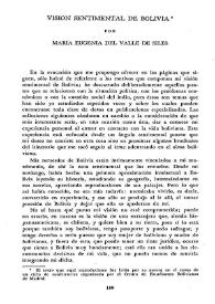 Visión sentimental de Bolivia