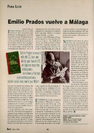 Emilio Prados vuelve a Málaga