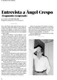Entrevista a Ángel Crespo (Fragmento recuperado)