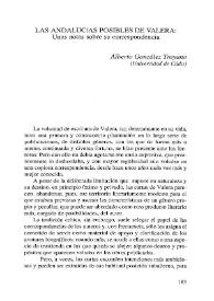 Las Andalucías posibles de Valera: Unas notas sobre su correspondencia
