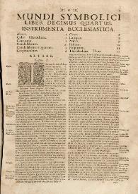 Mundus symbolicus : in emblematum Universitate formatus, explicatus, et tam sacris, quàm profanis eruditionibus ac sententiis illustratus:...