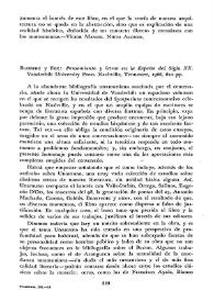 Bleiberg y Fox: 'Pensamiento y letras en la España del Siglo XX'. Vanderbilt University Press. nashville, Tennesse, 1966, 610 pp. [Reseña]